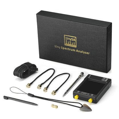 Analizador portátil de espectro TinySA, SEESII actualizado V0.3.1, analizador de frecuencia minúscula de 100 kHz a 960 MHz MF/HF/VHF UHF, generador de señal con visualización táctil de 2.8 pulgadas