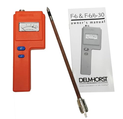 Delmhorst F-6/6-30/1235 Paquete de medidor de humedad analógico, 10 ", sonda 1235