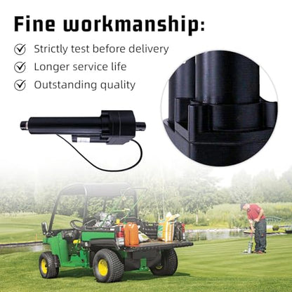 BM23765 AM133408 - Kit de elevación de potencia para actuador de 12 V, caja de carga, compatible con John Deere Utility Vehicle Gator 4X2 6X4 Trail Worksite TH TS TX M-Gator, para Yanmar Engine