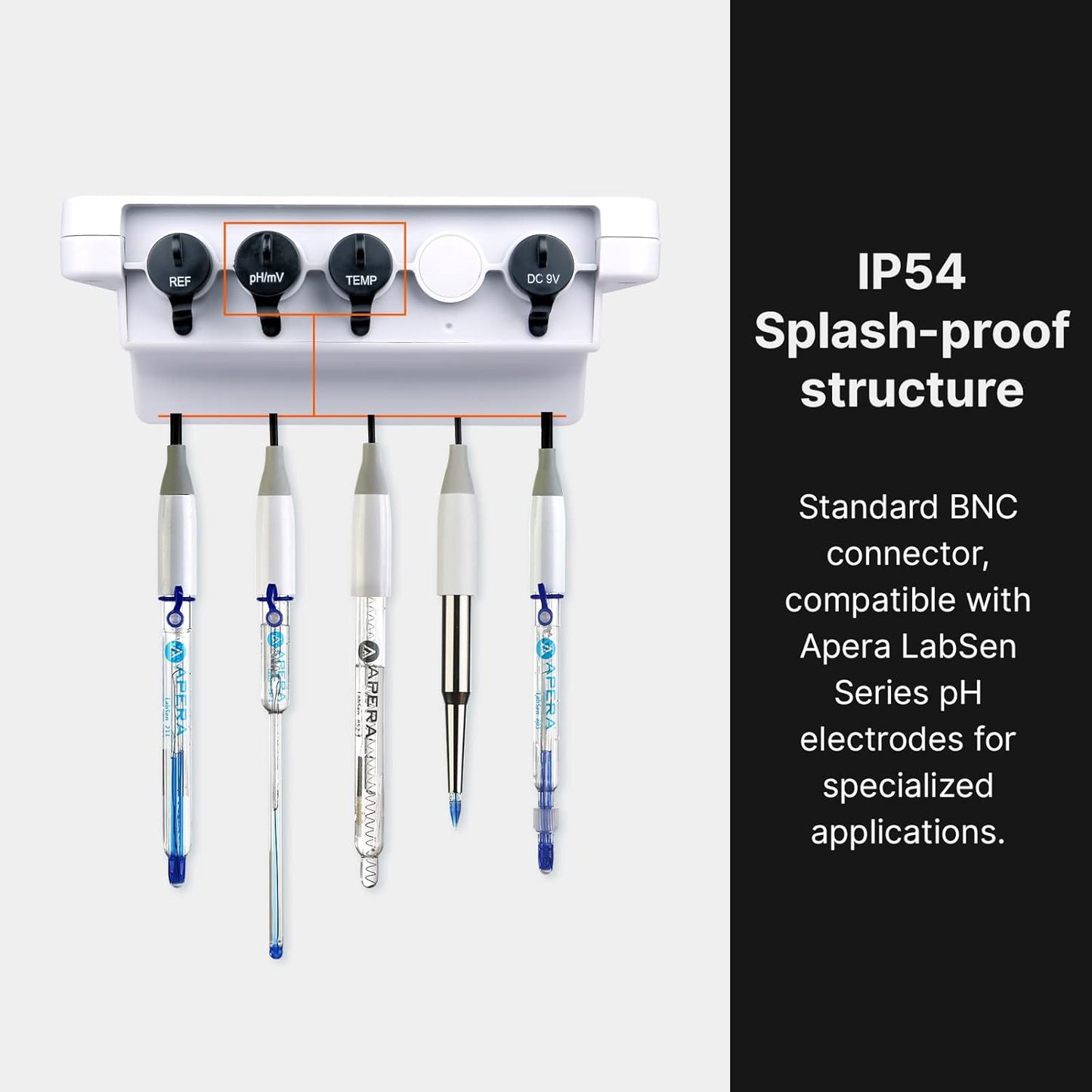 Apera Instruments PH700 – Medidor de PH, de mesa, precisión de 0.01 pH, calibración automática de 1-3 puntos, 3 en 1 PH/Temp. Electrodo.