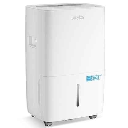 Waykar 80 Pints Energy Star Dehumidifier for Spaces up to 5,000 Sq. Ft at Home, in Basements and Large Rooms with Drain Hose and 1.14 Gallons Water Tank (JD025CE-80)
