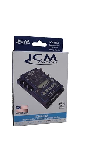 ICM450A Monitor de voltaje de línea programable trifásico con pantalla digital retroiluminada; memoria de 25 fallas; inglés y español