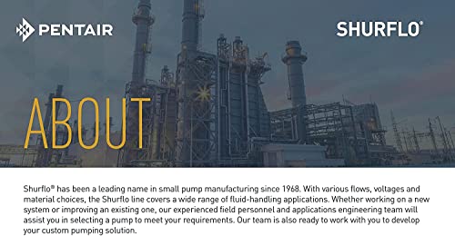 Pentair SHURFLO 8009-543-236 Bomba de diafragma de pulverización de 12 V de demanda automática, 1.8 GPM, válvulas Viton, diafragma de Santopreno, 60 PSI, puerto NPT-F de 3/8 pulgadas, paquete