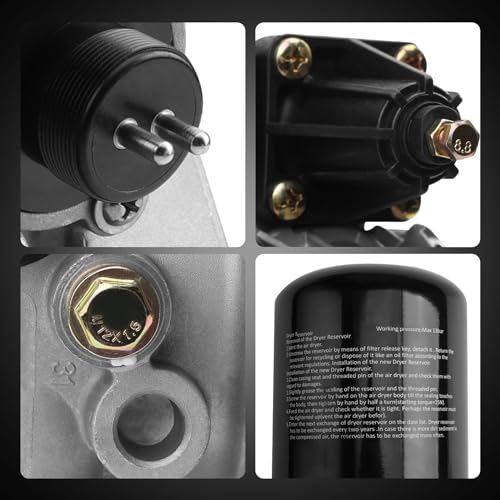 R955205 - Secadores de aire de coche de 12 V, para Meritor-Wabco System Saver 1200 Wabco SS1200 Volvo Kenworth Cascadia Peterbilt 379 Otros camiones autobús RV para Peterbilt Interior Cab