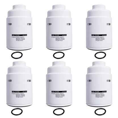 6 filtros de combustible TP3018 12642623 (blanco) compatibles con 6.6 Duramax Diesel Chevy Silverado/GMC Sierra 2500HD 2001-2016 3500HD 2007-2016 Express/Savana 2500 3500 4500 2012-2012012016 6 Diesel
