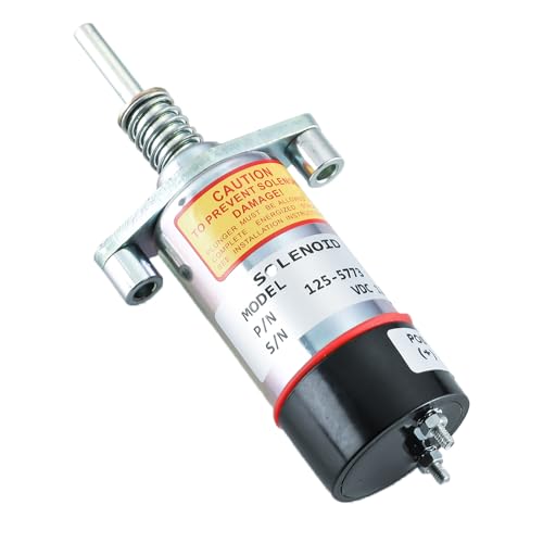 125-5773 Solenoide de apagado de combustible 8C-9986 1255773 SOL22103 para Caterpillar Engine SR4 3204 3304B 3306 3306B 3306C 3406C 3406B 3306B HTT 40-2 -2 Terminales de 12 V CC
