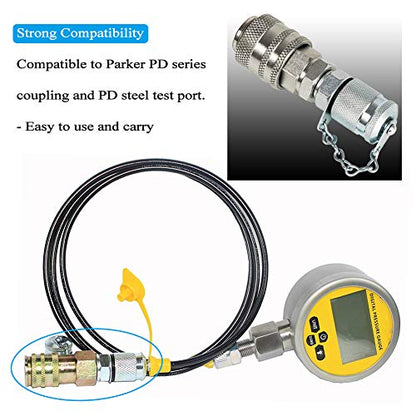 Kit de acoplamiento de prueba de presión hidráulica para acoplador Parker serie PD, caja de Caterpillar John Deere maquinaria de construcción