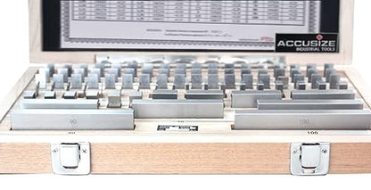 Accusize 0087-2160 - Juego de bloques de calibración métrica, grado 2, estándar alemán Din861 con certificado Mfg, 0087-2160