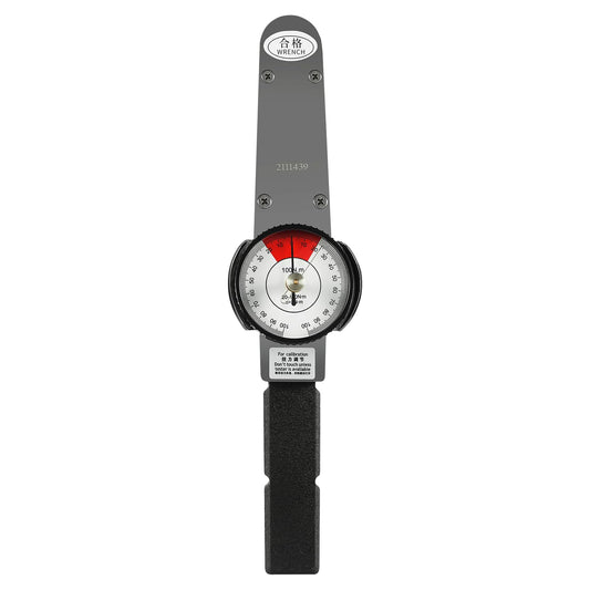 LOYALHEARTDY Llave dinamométrica 0-100N.m Indicador de dial Llave dinamométrica Medidor de esfuerzo de torsión de precisión 1/2 unidad indicadora Torquímetro Probador de fuerza de par