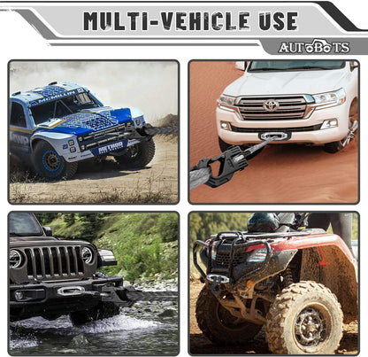 AUTOBOTS Gancho de cabrestante de 3/8 pulgadas, resistente, máximo 20 toneladas (45,000 libras), gancho de cabrestante ATV de acero forjado con pestillo de seguridad, gancho deslizante para