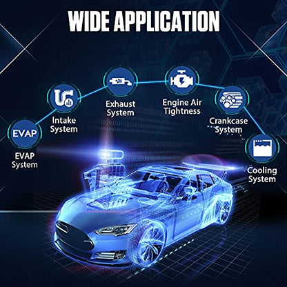 MR CARTOOL T105 Automotriz EVAP máquina de Humo Detector EVAP Automotriz 12V Sistema Tuberías de Coche, Comprobador Fugas Combustible con Medidor Ppresión para Vehículos Motocicletas