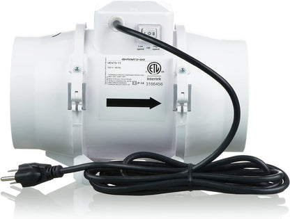 VENTS-US Ventilador en línea TT 315 de 12-3/8 pulgadas para conductos con aplicación de alta presión estática: soluciones ideales para suministro multiusos o uso de escape en ventilación residencial y comercial