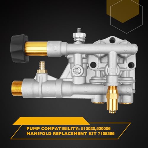7108366 Kit de reemplazo de colector de bomba de lavado a presión para 510020 y 520006 bombas de lavado a presión de leva axial