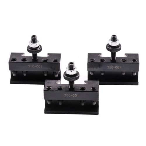 Juego de 11 postes de herramientas tipo cuña OXA, juego de postes de herramientas de acero de cambio rápido de 250-000, más 2 extra 250-001 y 2 extra 250-002 para mini torno de 6-9 pulgadas