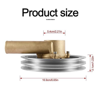 3812697 21214596 3862487 3858229 (impulsor original, rodamiento NSK) Bomba de agua de mar crudo con polea de correa doble V para Volvo Penta 4.3L 5.0L 5.7L V6 V8