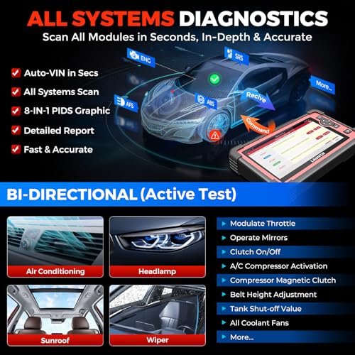 LAUNCH Escáner X431 CRP919E OBD2, Herramienta de Escaneo Bidireccional 2026 como CRP919EBT, CANFD/DoIP/FCA SGW, Código ECU, 35+ Servicios, Pruebas Activas, Diagnóstico Completo del Sistema Todo en Uno