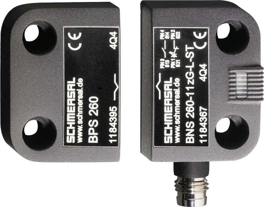 BNS260-11Z-ST-R, Sensor de imán codificado 1No 1Nc M8 Conector de 4 polos Bisagra derecha