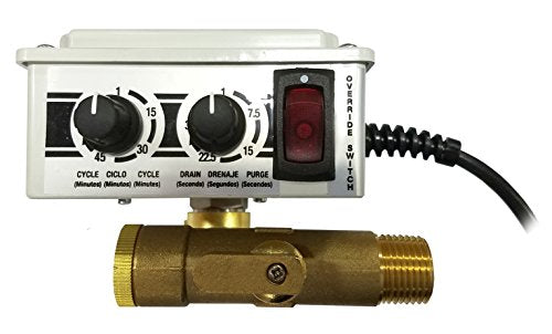 PneumaticsPlus 5702S Air Tank - Temporizador electrónico con filtro en Y 1/4" NPT, 115V