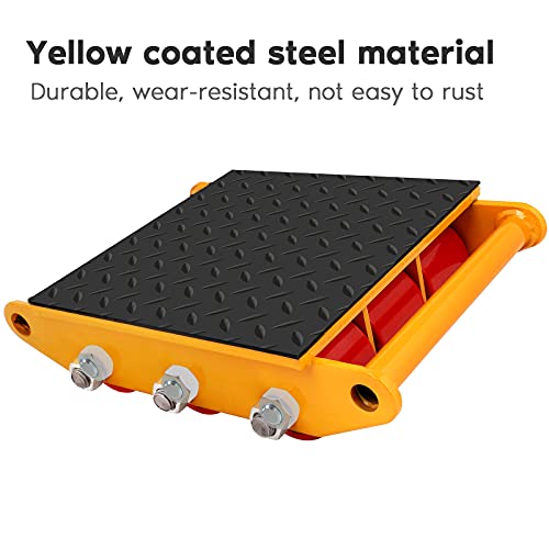 Patines de máquina, plataforma de patinaje de maquinaria 15T, patín móvil de maquinaria de 33000 libras, patín de movimiento de maquinaria con cinturón antideslizante, patín de ruedas de máquina PU+ACERO