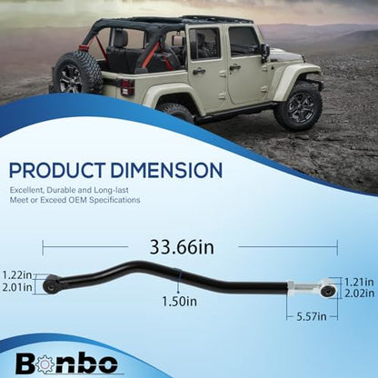 Bonbo 170107-408800 - Barra de guía ajustable para suspensión delantera de 0 a 6 pulgadas, kit de elevación para Jeep Wrangler JK JKU 2007-2018