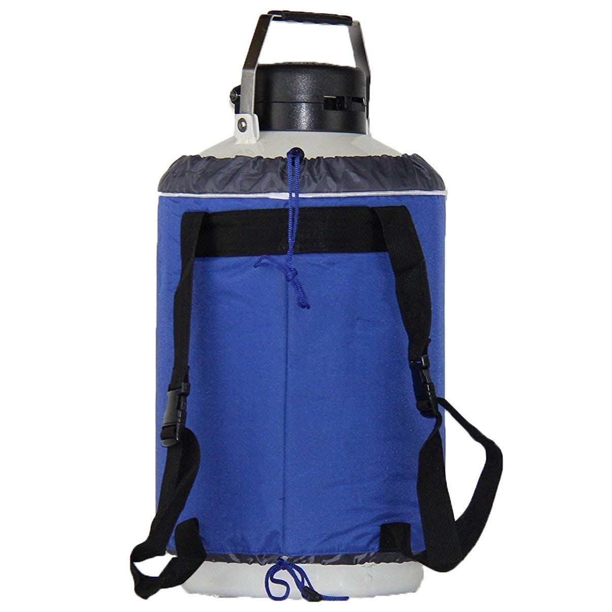 U.S.SOLID contenedor de nitrógeno líquido de 3 litros, tanque LN2 con frascos Dewar criogénicos con correas, bolso de transporte para 6 frascos