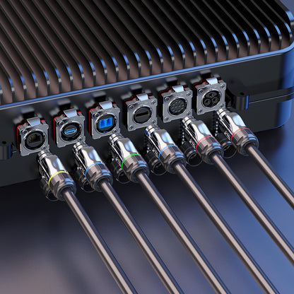 CNLINKO BD-24 Conectores impermeables industriales de 24 pines, conector circular IP68, carcasa antiinterferencias de metal duro, conector de aviación de enchufe rápido, enchufe de brida de montaje en