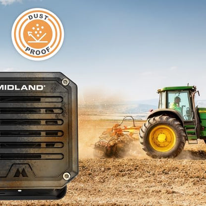 Midland - Altavoz externo resistente SPK100 de 20W - Base giratoria de 180 grados con soporte de montaje Funciona con todas las radios CB y MXT Sistema de sonido de 8 ohmios Enchufe de audio de 3,5 mm