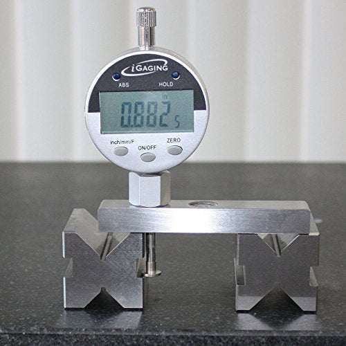 iGaging 400-D69 indicador electrónico digital de profundidad, rango de medición de 0-22 pulgadas, resolución de 0.0005 pulgadas, base de 2 posiciones (pulgadas/mm/fracciones)
