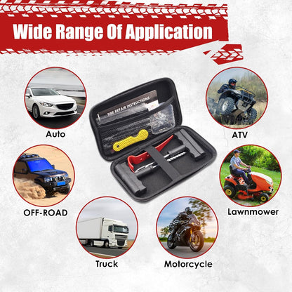 Handfly - Kit de reparación de neumáticos de alta resistencia, kit de 39 tapones de neumáticos para coche, motocicleta, camión, tractor, remolque, RV, ATV, ARB, SUV