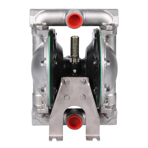 Bomba neumática de doble diafragma de 1 pulgada de entrada/salida Bomba de transferencia de aceite residual neumática para química DN25 35GPM Dual Diafragma Teflon por aleación de aluminio 115 PSI