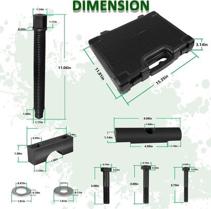 Bonbo Kit de extractor de yugo de servicio pesado alternativo 10803 Kit de herramientas para quitar yugo semircamión, uso para camiones comerciales, para Spicer & Meritor 1610 1710 1760 1810 Series