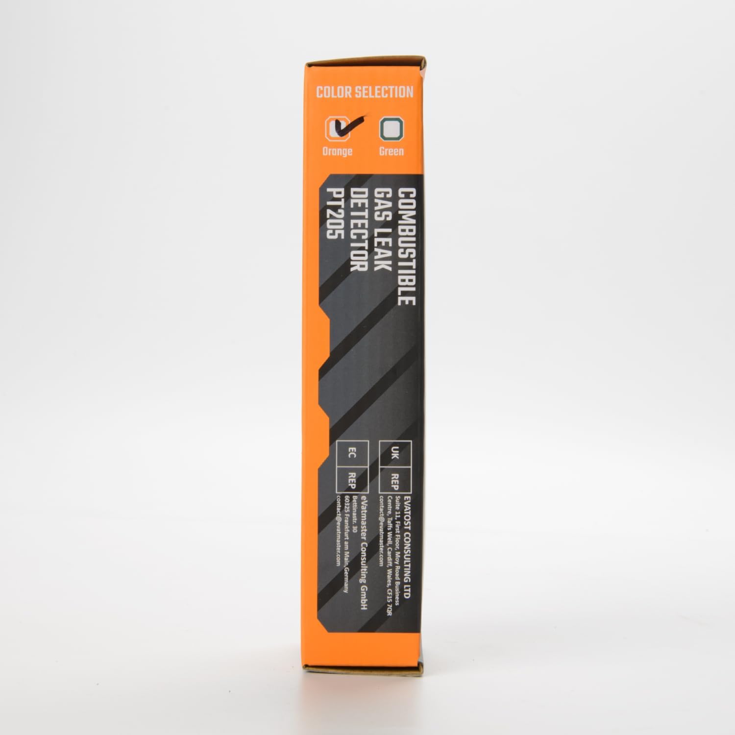 PT199 Detector de fugas de gas natural con alarma audible y visual, sniffer de gas portátil para localizar fuentes combustibles como metano, propano para el hogar (incluye batería x2), naranja