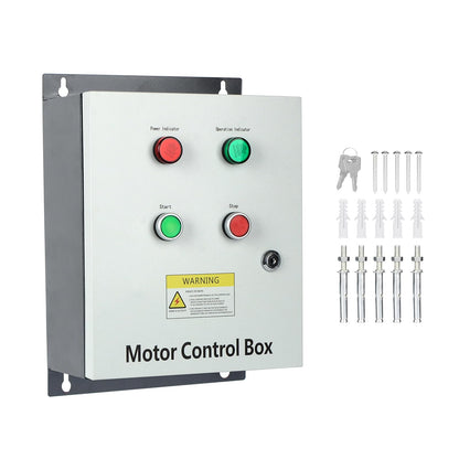 Caja de control del motor, con contactor de CA, controlador multifunción monofásico de 220V 2HP para motor, refrigeración, bombas de agua y ventilador