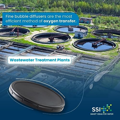 ECO270-E | EPDM de 9 pulgadas - Difusor de disco de burbujas finas | Aireación para estanques, lagos, tratamiento de aguas residuales, acuicultura y más