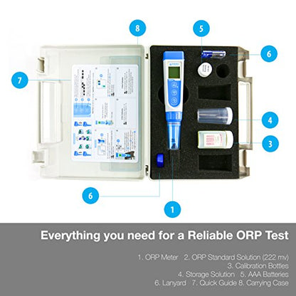 Apera Instruments Premium Line ORP60 - Kit de probador de bolsillo ORP, sonda reemplazable, precisión de 1 mV/±0.2% F.S, rango de ±1000 mV