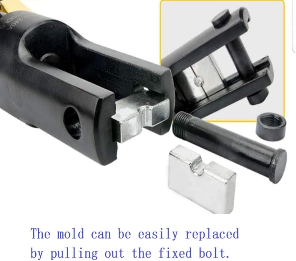 Juego de herramientas para cables hidráulicos industriales de 16 toneladas de 9 AWG a 600 MCM de cable de terminal eléctrico incluye 13 pares de juegos de troqueles
