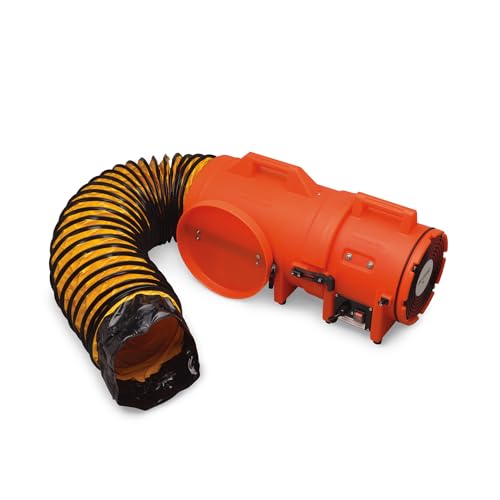 Allegro Industries -9533-15 32 pulgadas x 13 12 pulgadas x 14 12 pulgadas 831 cfm 13 hp 115 VCA 3 A Motor de polietileno Com-Pax-Ial con recipiente y conducto de 8 pulgadas x 15 pies