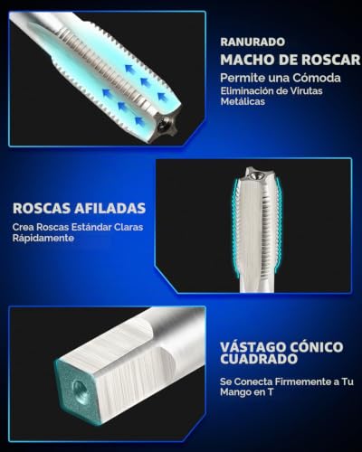 Orion Motor Tech Kit de Reparación de Roscas Helicoil, Herramienta de Reparación de Roscas M6x1.0 con Broca HSS y 30 Inserciones de Rosca, Internas con Estuche de Transporte