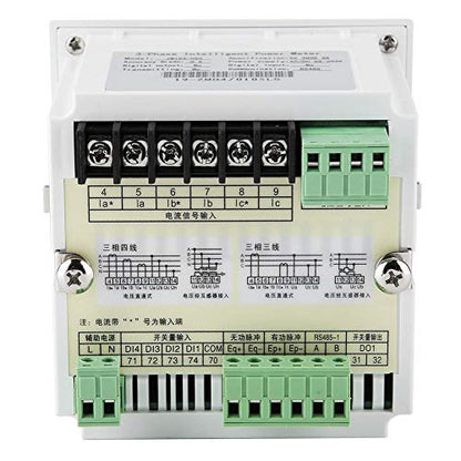 Amperímetro digital 3 fases de voltaje de corriente medidor de panel de alimentación multifunción programable medidor de potencia eléctrica AC LED amperímetro voltímetro