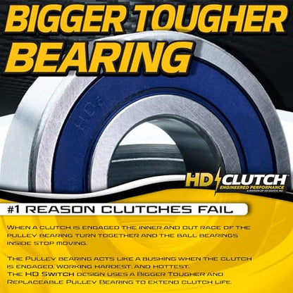 Interruptor HD AM141536 AM136787 de embrague de alto par y interruptor de hoja de 10 A AUC10632 para John Deere EZtrak Z225 Z235 Z445 Z465 42 48 54 cortacésped de giro cero EZ-Trak - Polea de billet y 10AMP Actualización PTO