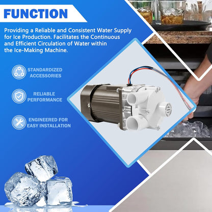 S-0730 Motor de máquina de hielo de repuesto para máquinas de hielo Hoshizaki KM Series 120V 60W, conjunto de motor de bomba de agua para Hoshizaki S-0730, KM-1200S, KM-1300S