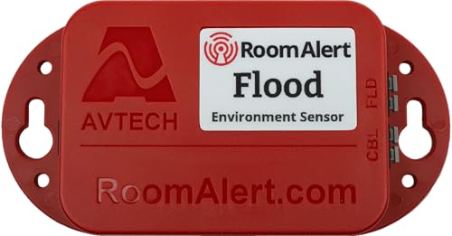 Room Alert Sensor de inundación con cable de inundación de 8 pies. Recibe notificaciones inmediatas de fugas de agua ‎RMA-F008-SEN