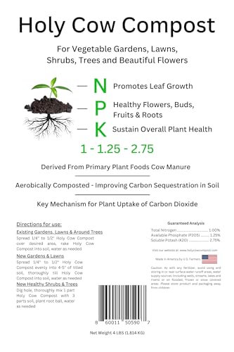 Enmienda Nutrientes Secuestro de Carbono Invernadero Camas Elevadas Materia Orgánica Árbol Flor Arbusto Jardín Césped Vegetal Fruta NPK Nitrógeno Fosfato Potasio Fertilizante HCC413BL
