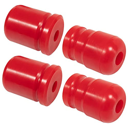 Bonbo - 4 piezas mejoradas 1-1303 Bump Stop & 1-1304 Bump Stop Poliuretano delantero y trasero para Jeep Wrangler JK JKU Sport Rubicon Sahara Freedom Unlimited 2007-2018
