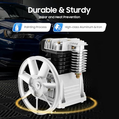 Bomba de compresor de aire 3HP 250L/min Bomba de cabeza de compresor de aire Cilindro de bomba de aceite de hierro fundido Bomba de lubricación estilo pistón