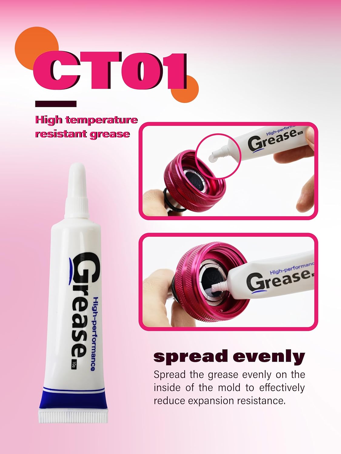 AMZCNC PEX - Kit de herramientas de expansión manual para tubos ASTM F1960 Kit de herramientas de expansión PEX estándar con cabezales de expansión de 1/2", 3/4" y 1" para tuberías PEX-a - Incluye