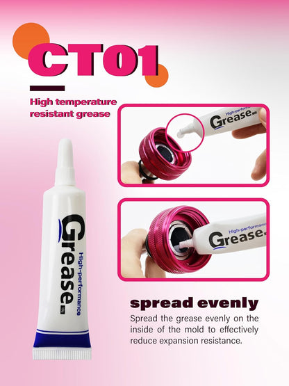 AMZCNC PEX - Kit de herramientas de expansión manual para tubos ASTM F1960 Kit de herramientas de expansión PEX estándar con cabezales de expansión de 1/2", 3/4" y 1" para tuberías PEX-a - Incluye