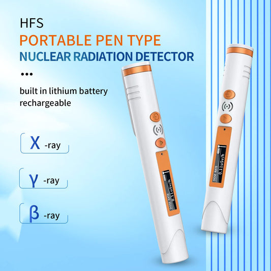 Geiger - Detector de radiación nuclear de contador, dosímetro personal CHNADKS actualizado, monitor de radiación portátil de rayos X gamma beta, funciona con pilas (0.08uSv - 50mSv)