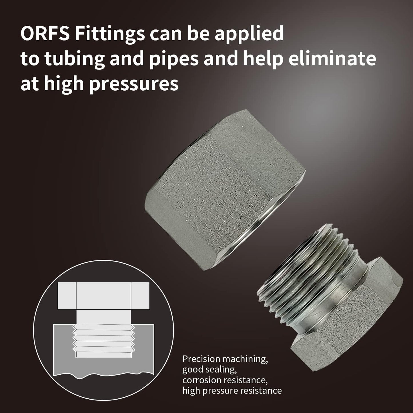 Juego de 72 piezas JIC de 37° de tapa y enchufe para manguera y tubo de manguera, juego de tapa hidráulica y enchufe de acero galvanizado 45# con rosca de precisión tamaños de tablero -04-06