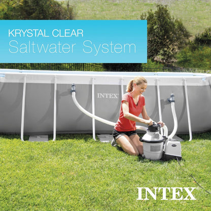 INTEX QS1200 Sistema de cloro de agua salada, para piscinas sobre el suelo, mantiene la claridad del agua, voltaje de 110 a 120, piscina de 15,000 galones